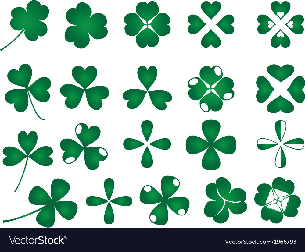 Green clover collection