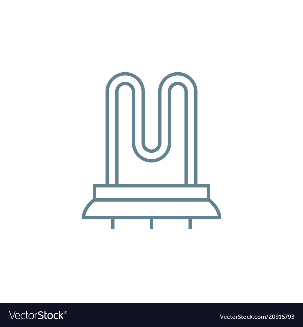 Heated Towel Rail Linear Icon Concept Heated Vector Image