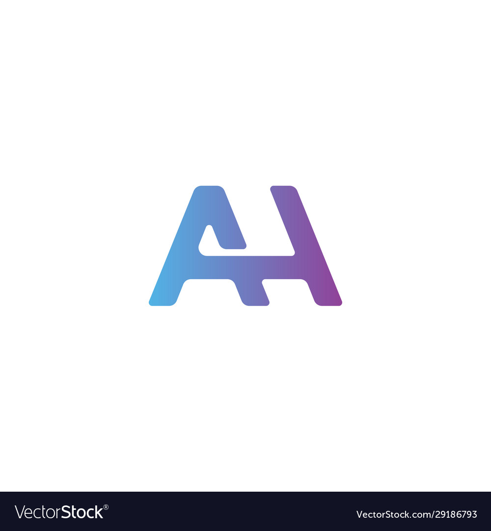 Initial letter ah logo design