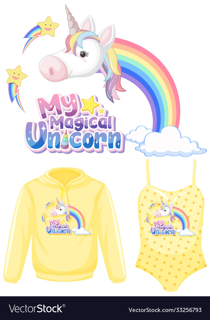 Isolated unicorn shirt on white background