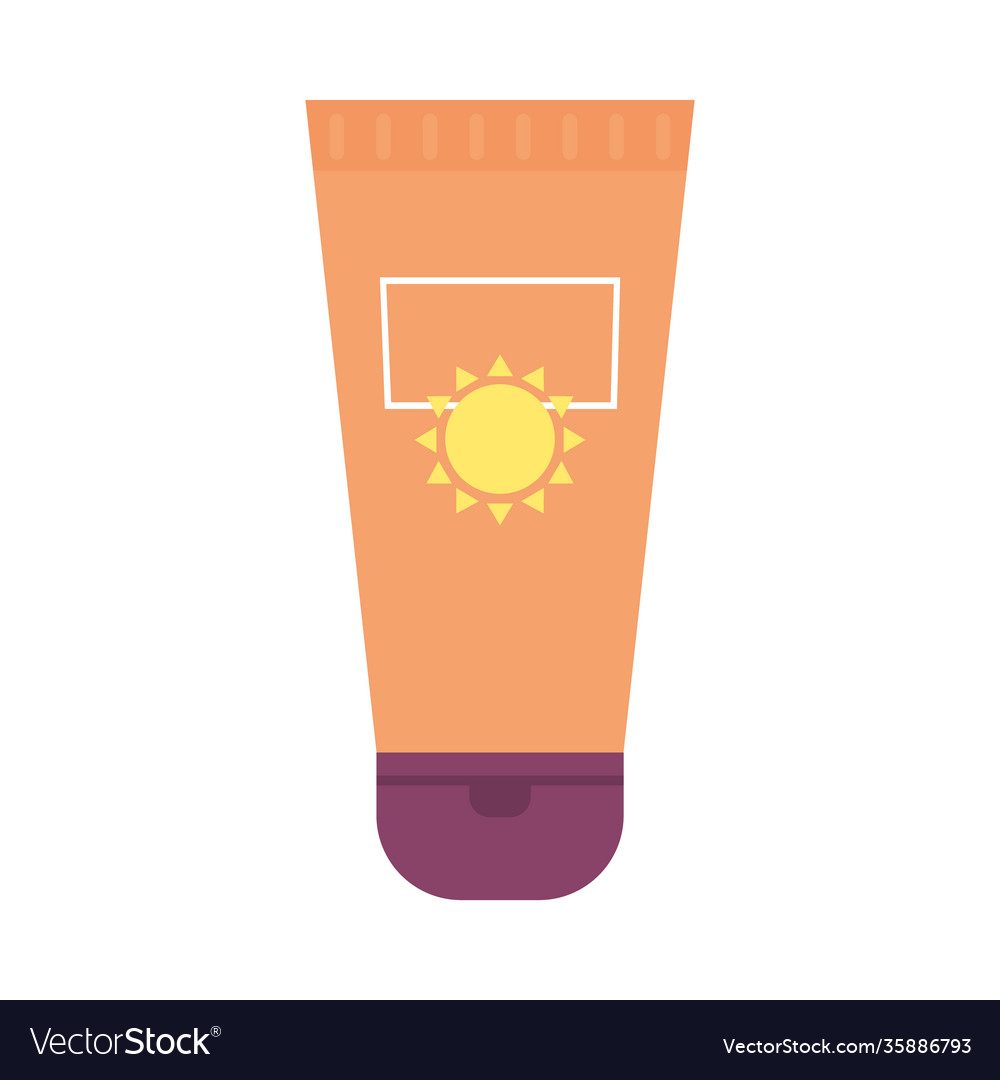 Sunblock bottle icon colorful design Royalty Free Vector