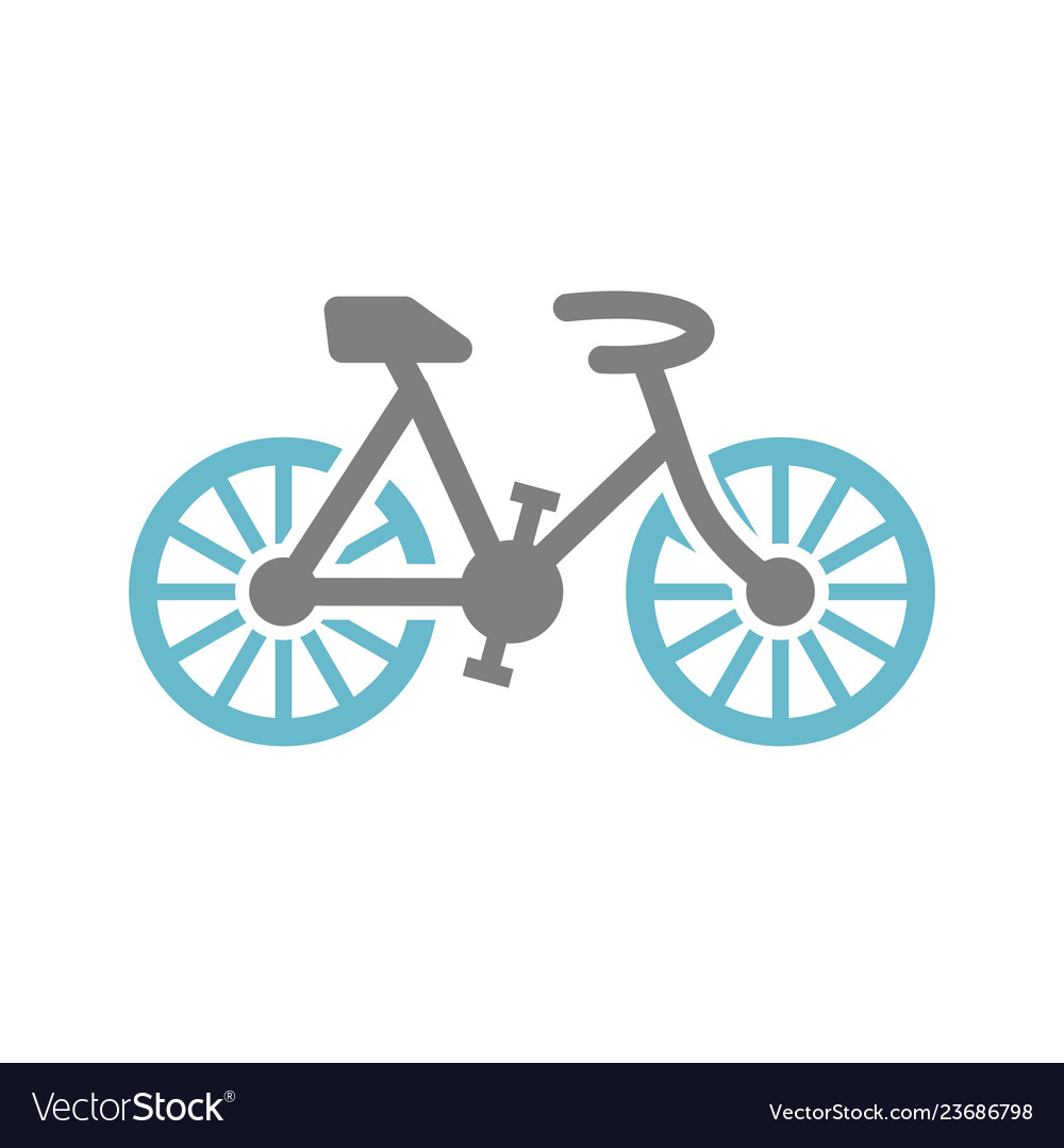 Bicycle icon on white background for graphic Vector Image