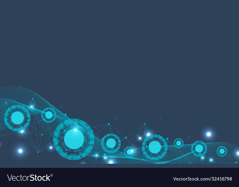 Big data visualization background modern vector image Big data visualization background modern