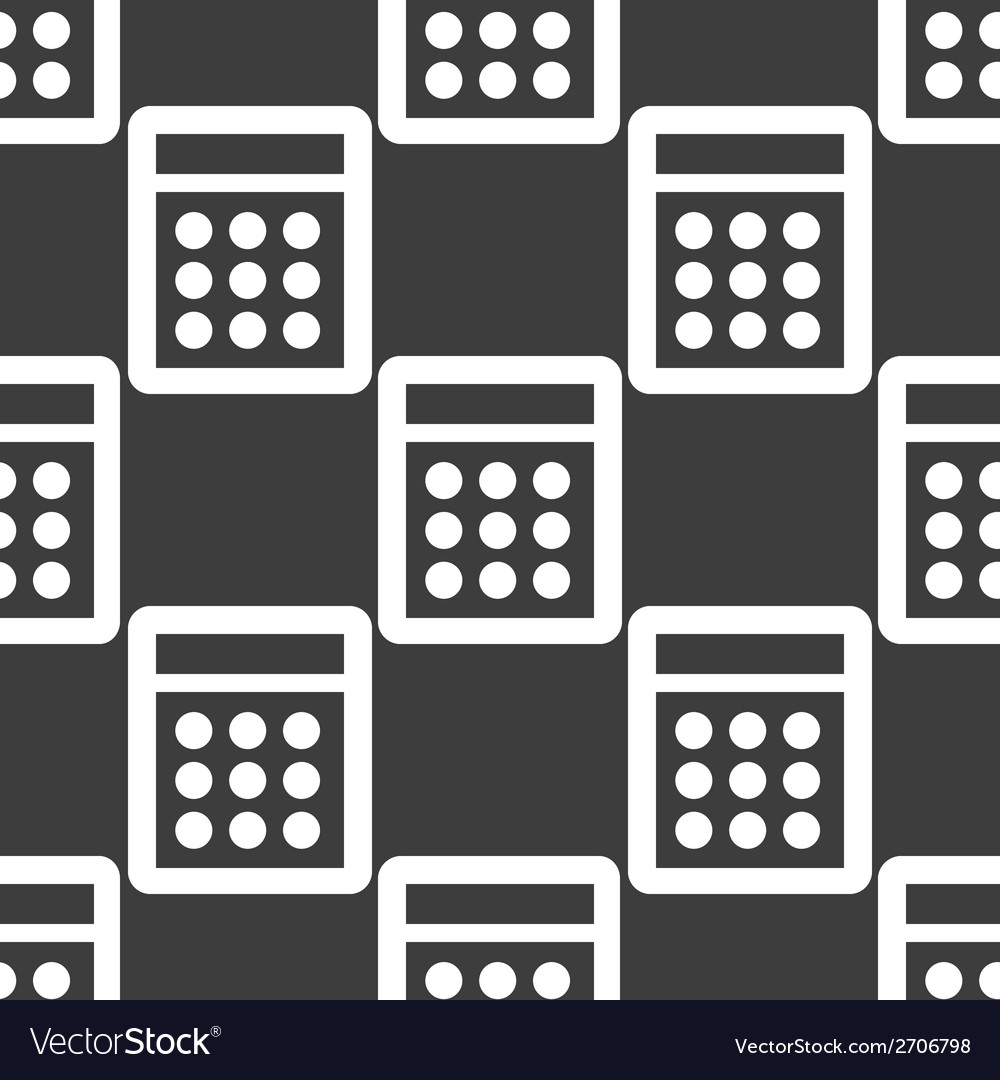 Calculator web icon flat design seamless pattern