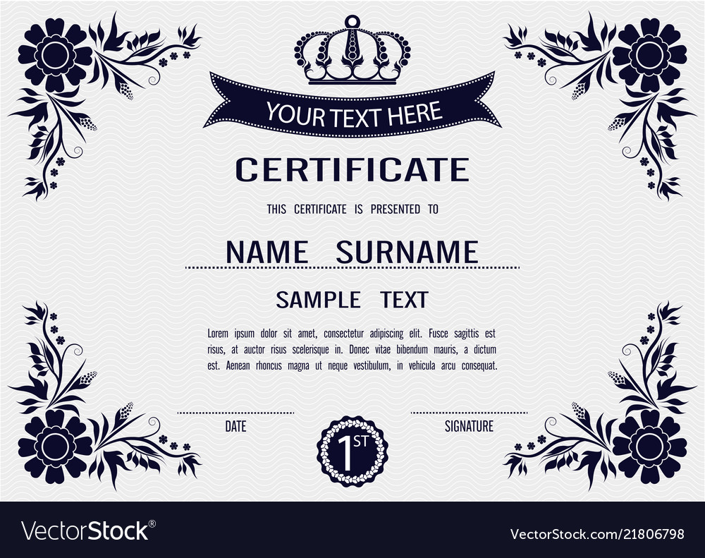 Certificate template