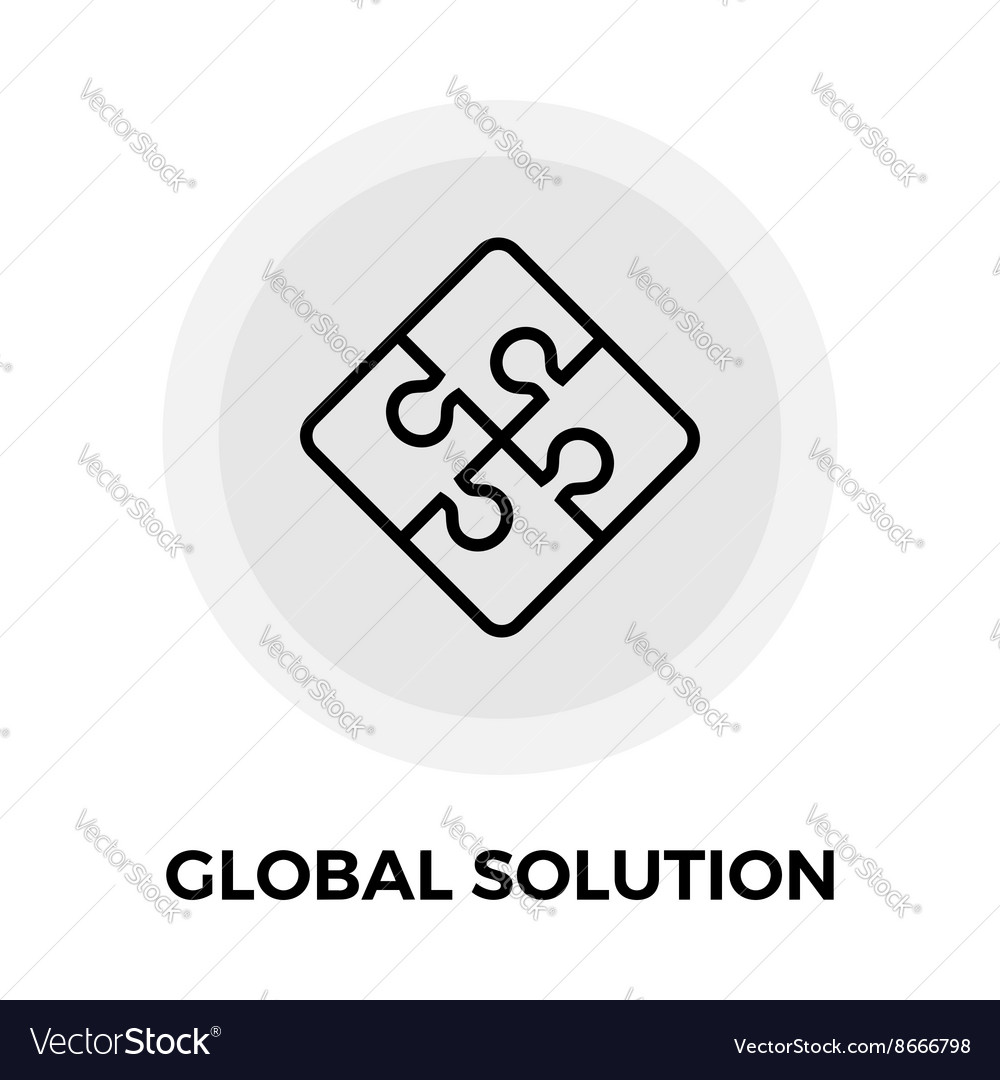 Global solution line icon