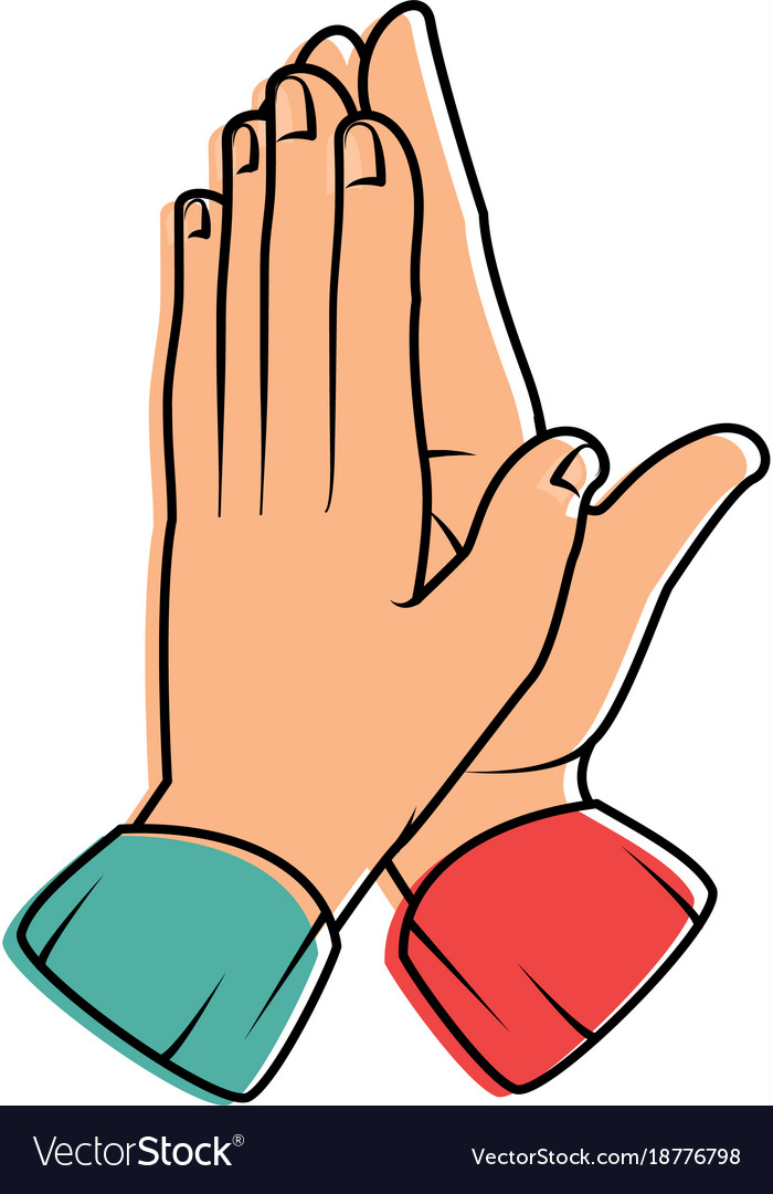 Hands applauding isolated icon