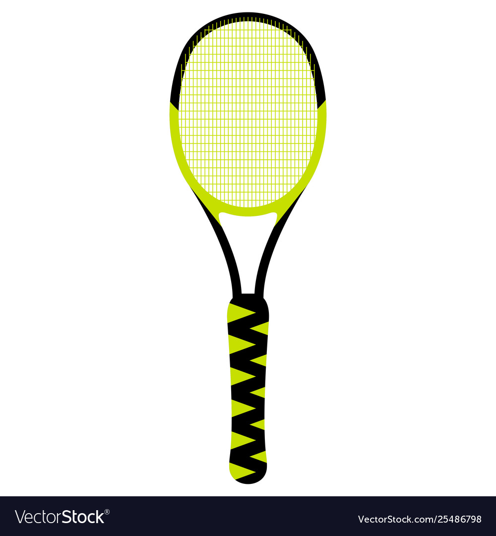 Isolated tennis racket on white background