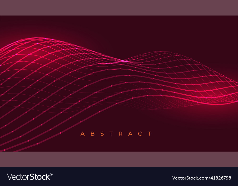 Maroon red background with 3d wave lines