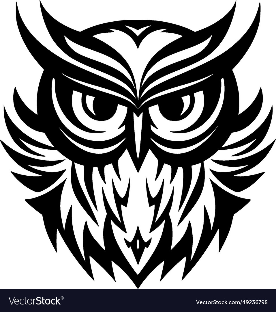 Owl - minimalist and flat logo