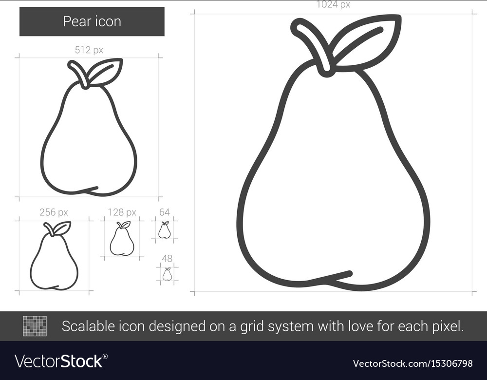 Pear line icon