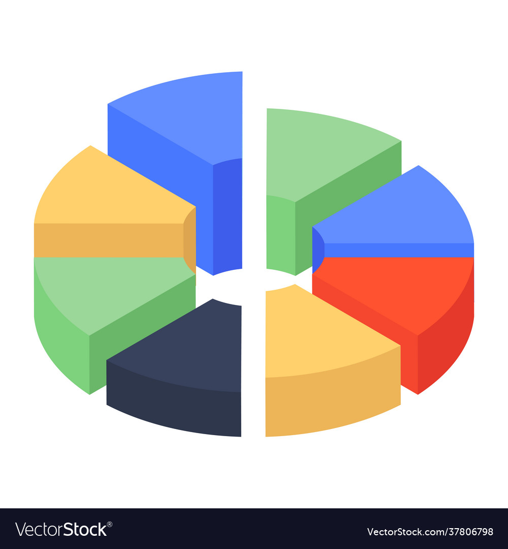 Pie chart Royalty Free Vector Image - VectorStock