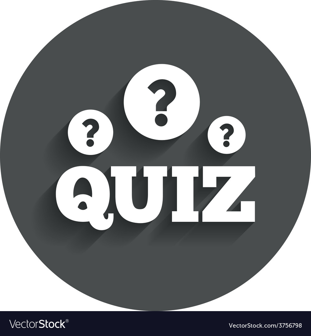 Quiz sign icon questions and answers game
