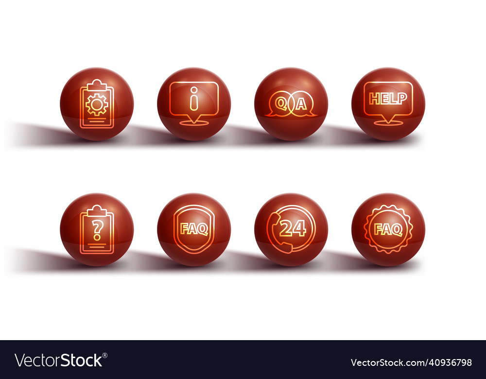 Set line checklist with 24 hours service Vector Image Set line checklist with 24 hours service