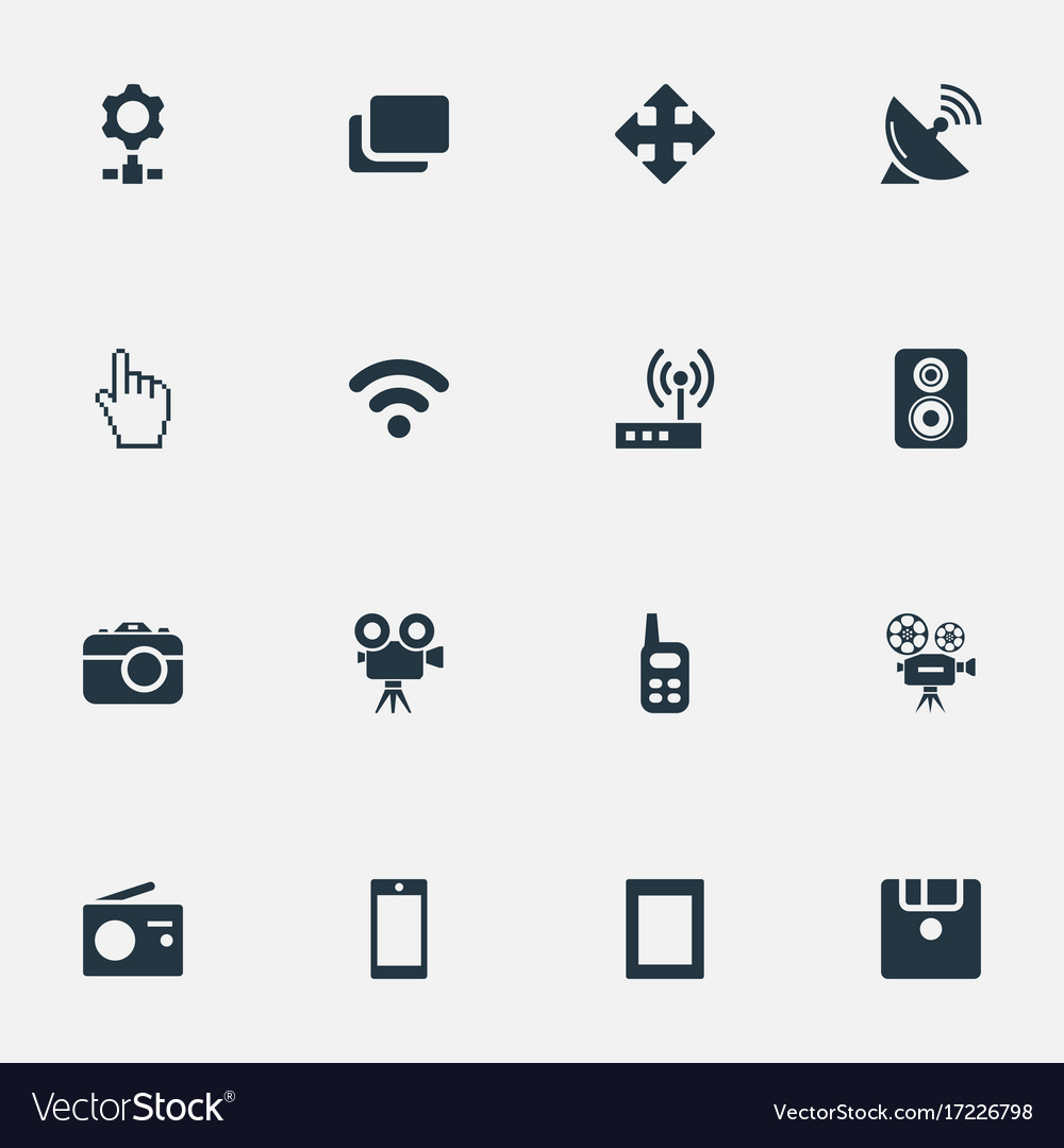 Set of simple device icons