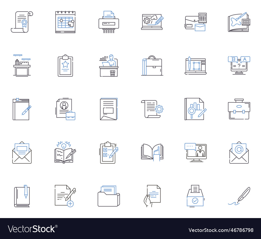Touch-up line icons collection renew refresh vector image Touch-up line icons collection renew refresh