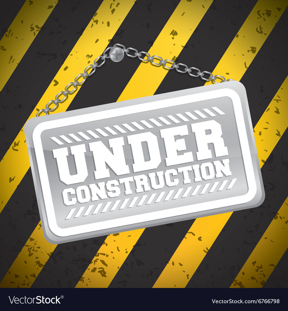 Under construction barrier design Royalty Free Vector Image