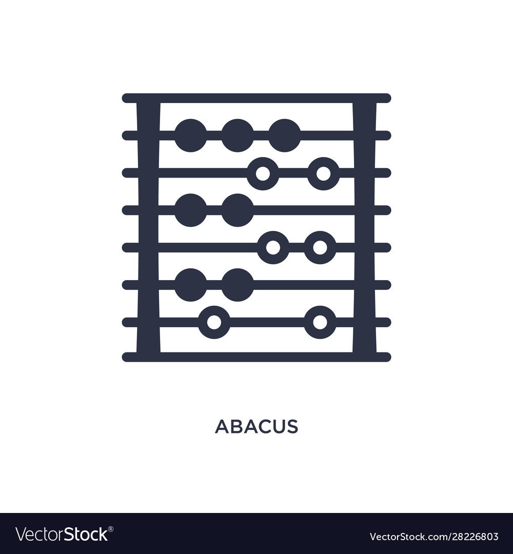 Abacus icon on white background simple element