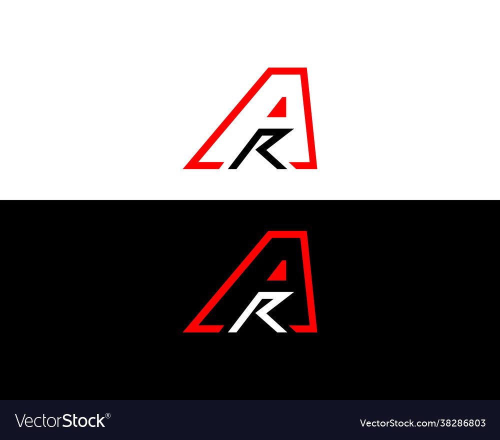 Ar and logo letter design template Royalty Free Vector Image