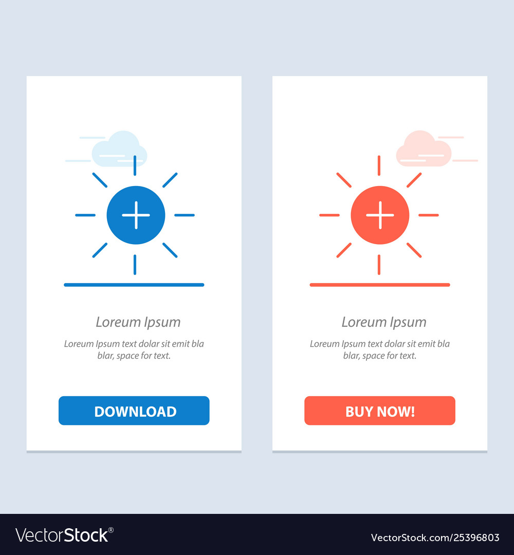 Brightness interface ui user blue and red vector image Brightness interface ui user blue and red