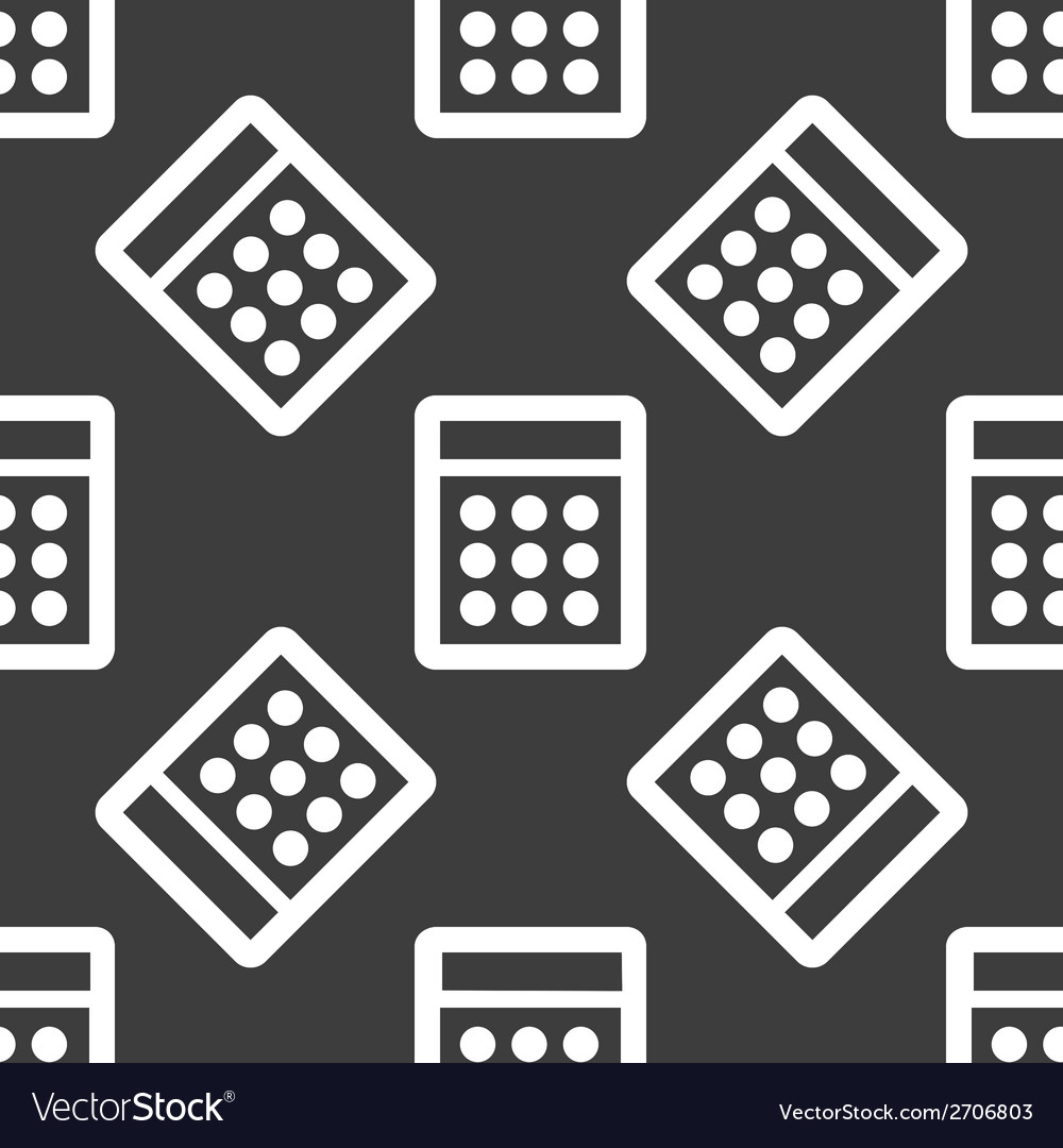Calculator web icon flat design seamless pattern