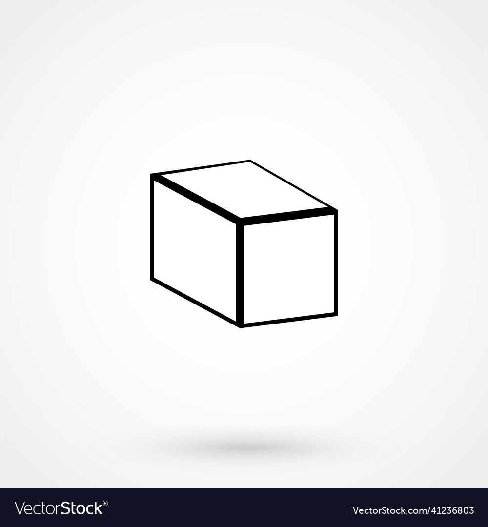 Carton package box icon