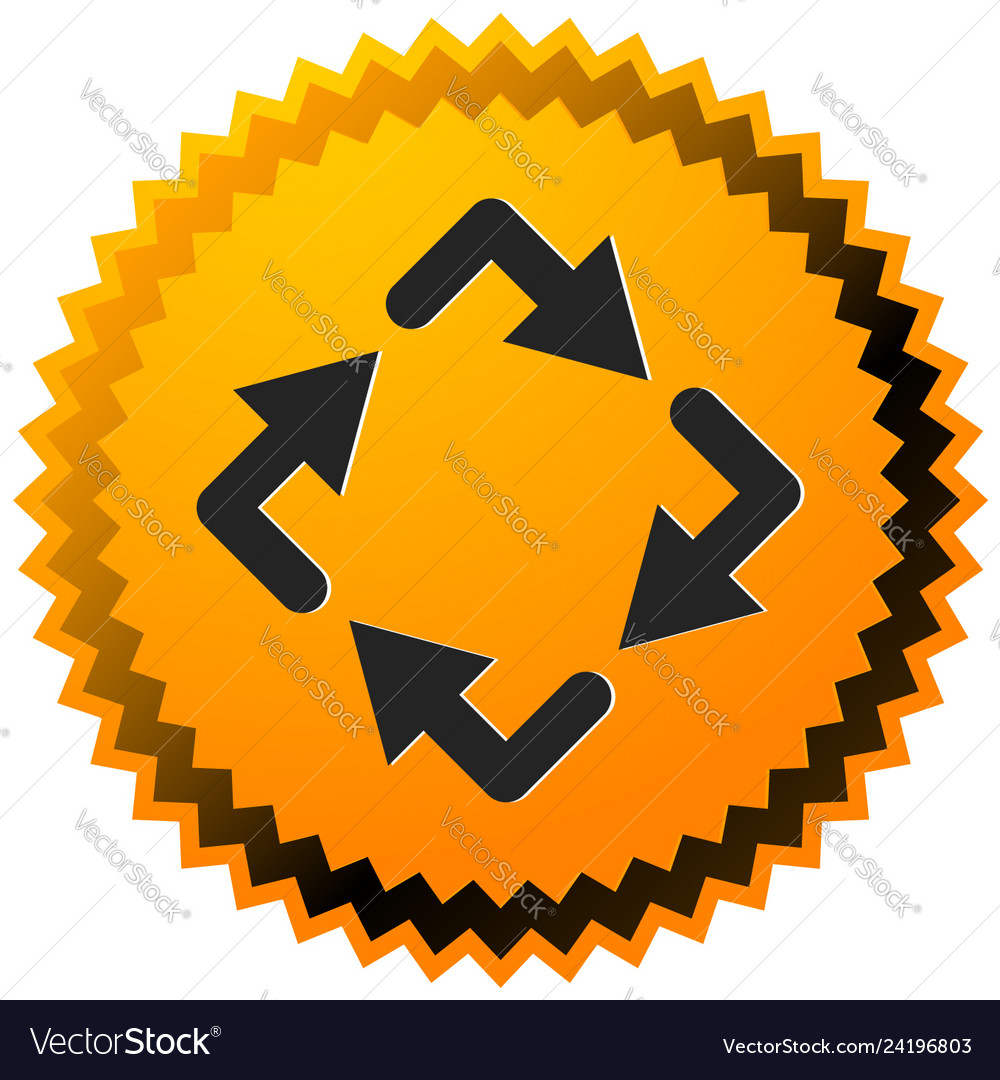 Circular arrows icon rotating clockwise vector image Circular arrows icon rotating clockwise