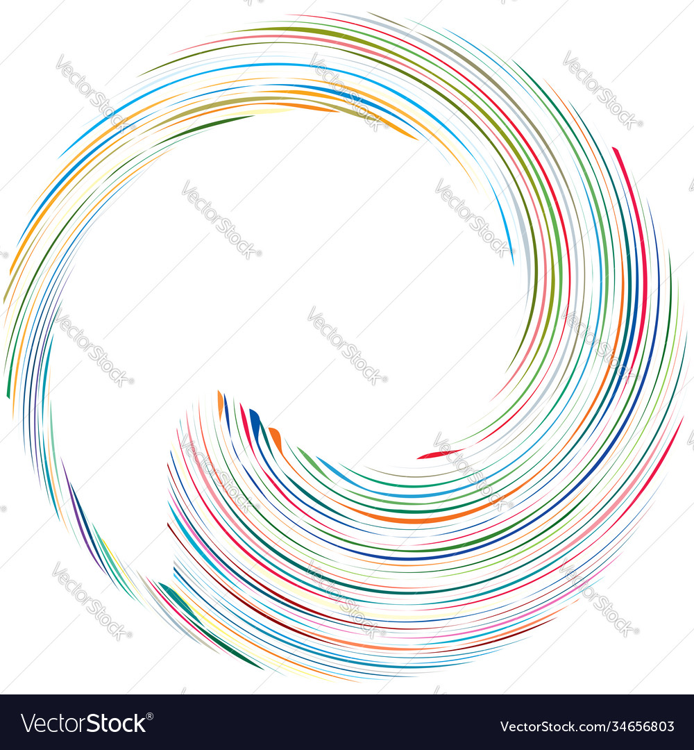 Circular spiral swirl twirl design element