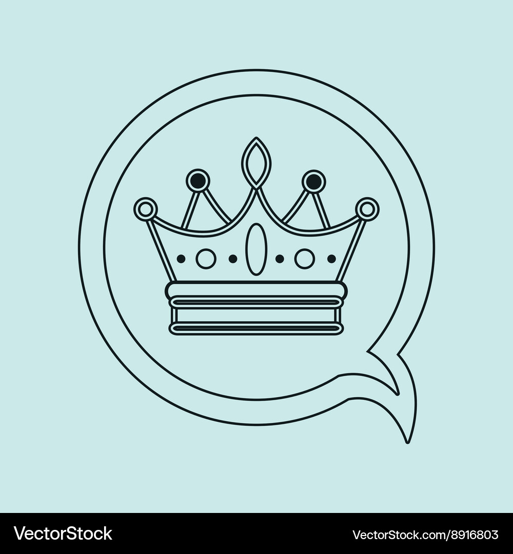 Crown isolated design Royalty Free Vector Image