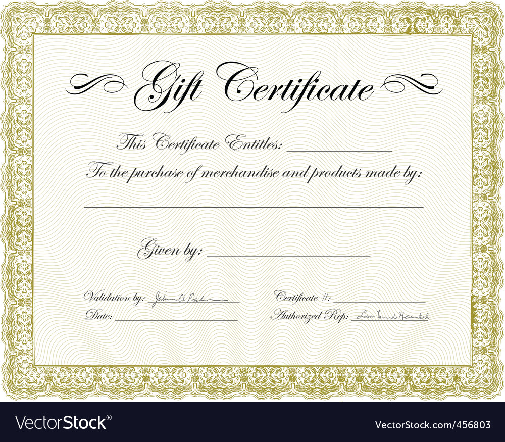 Gift certificate Royalty Free Vector Image - VectorStock