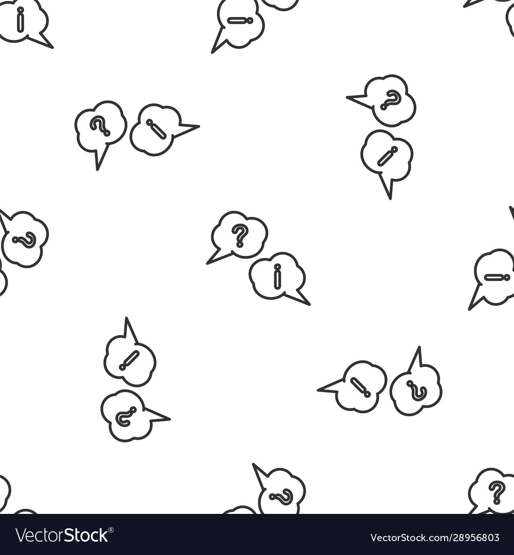 Grey line speech bubbles with question Vector Image Grey line speech bubbles with question