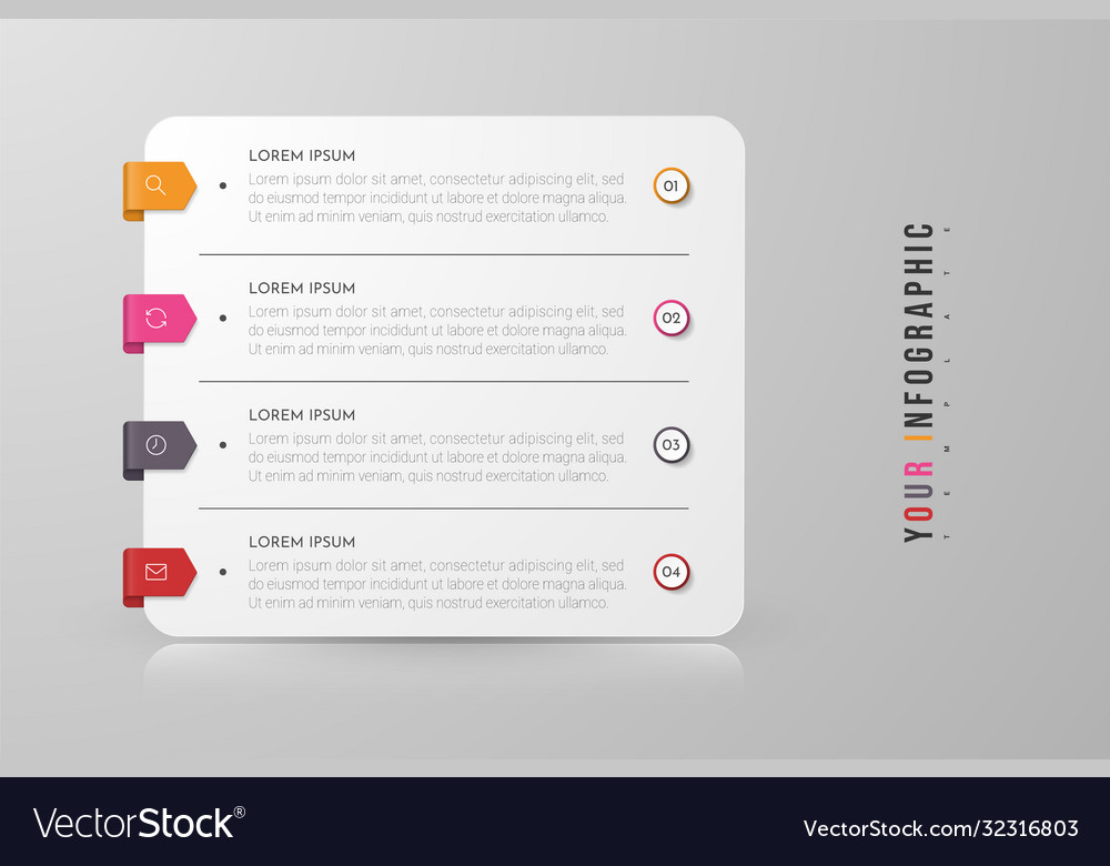 Infographic concept design with 4 options Vector Image