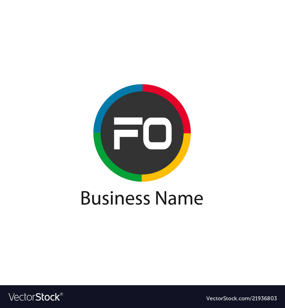 Ursprünglicher Buchstabe fo Logo Vorlage Design vector image Ursprünglicher Buchstabe fo Logo Vorlage Design