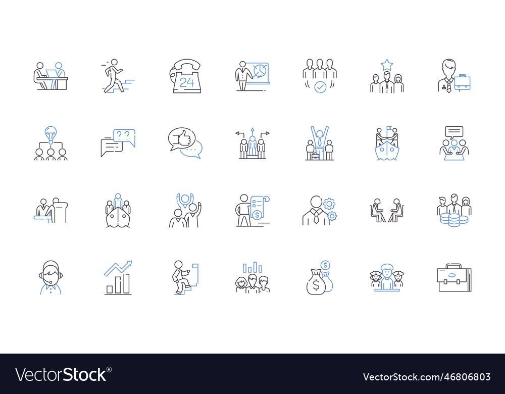 Maturation process line icons collection rowth vector image Maturation process line icons collection rowth