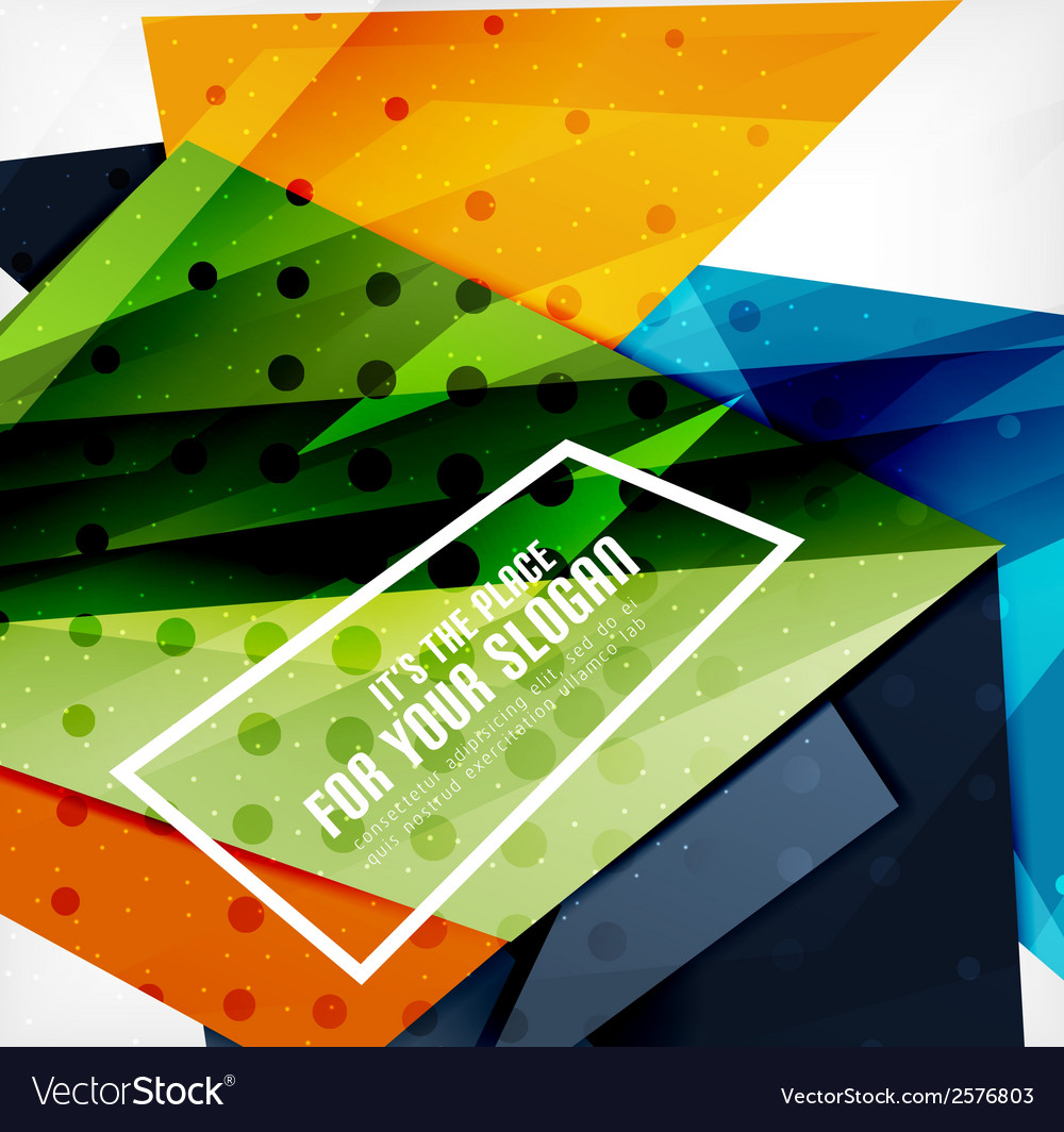 Modern 3d glossy overlapping triangles