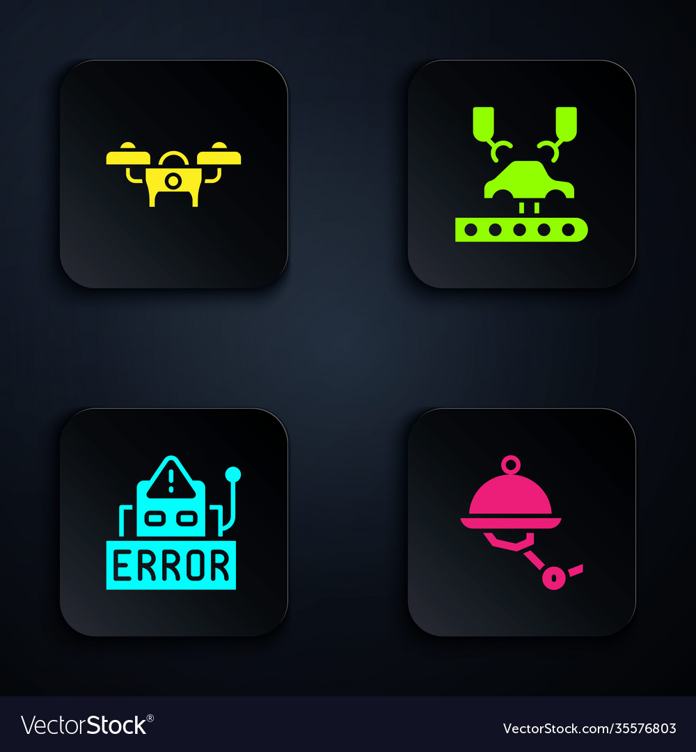 Set waiter robot drone error in and robotic arm