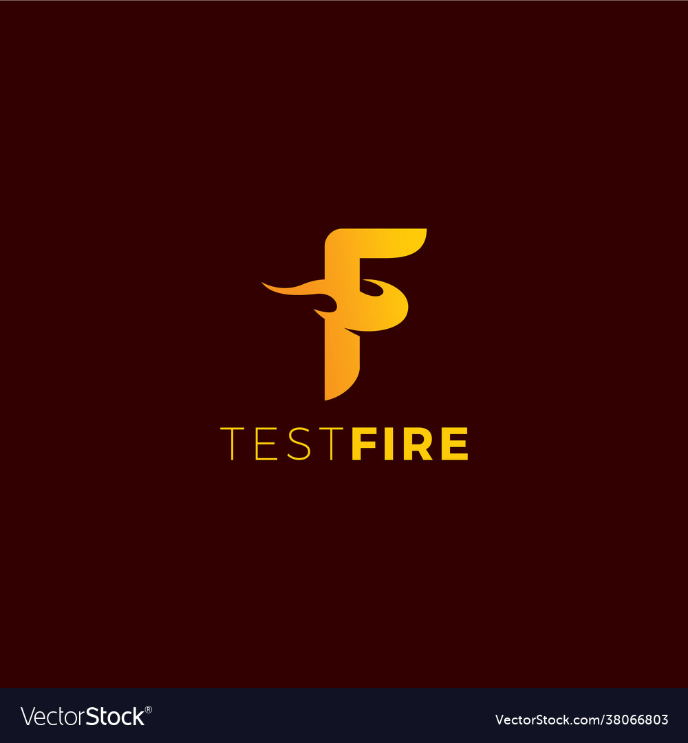 Test fire logo simple and modern design