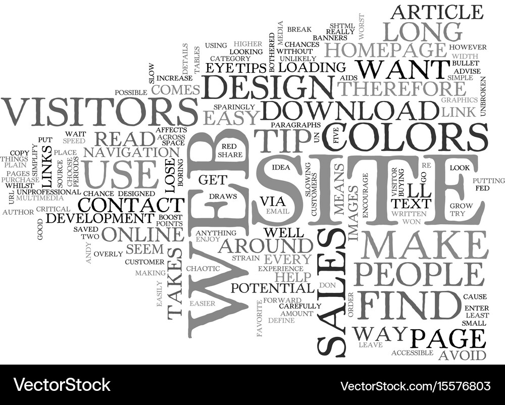 Web Design Tips To Grow Your Online Sales Text Vector Image