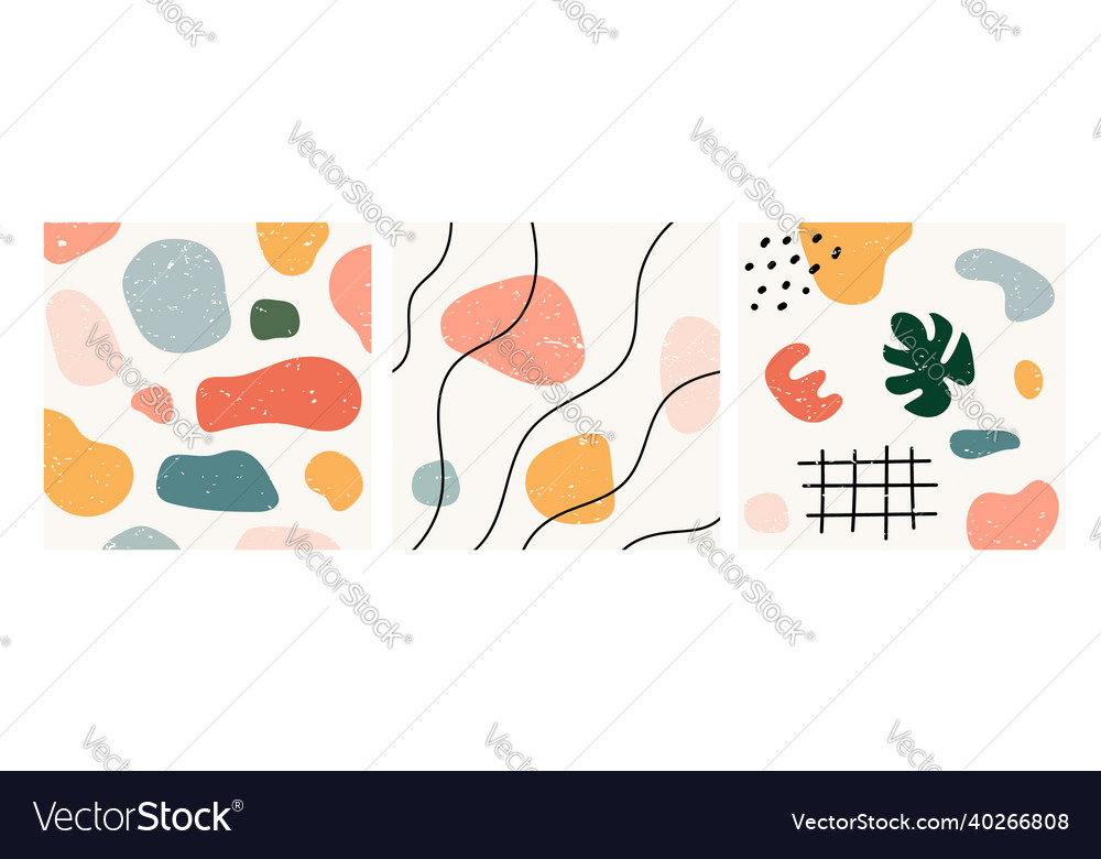 Abstract background hand drawn various shapes