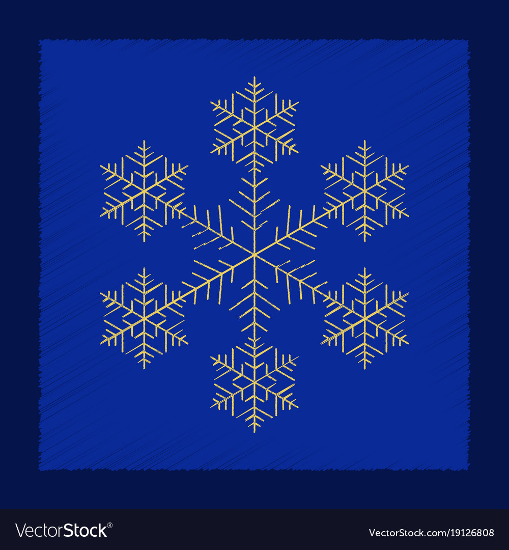 Flat shading style icon snowflake