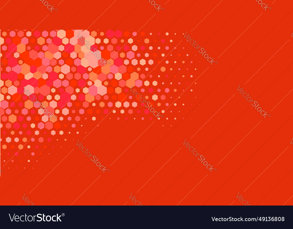 Geometric multi size hexagon with color