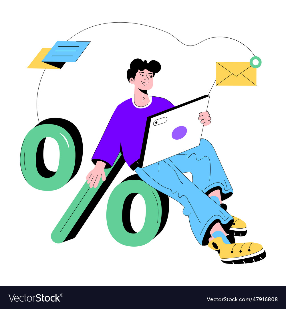 Interest rate Royalty Free Vector Image - VectorStock