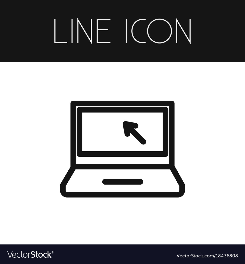 Isolated computer outline cursor element