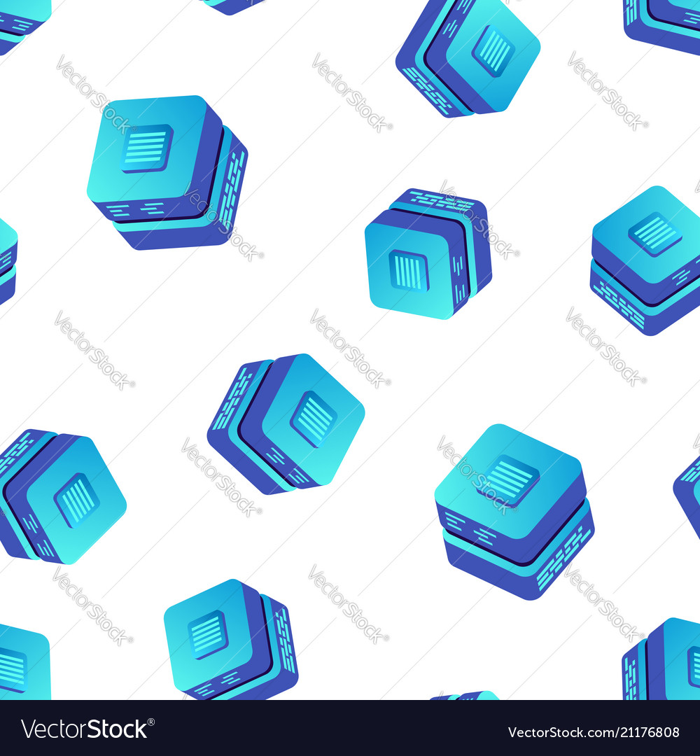 Mining bitcoin server icon seamless pattern