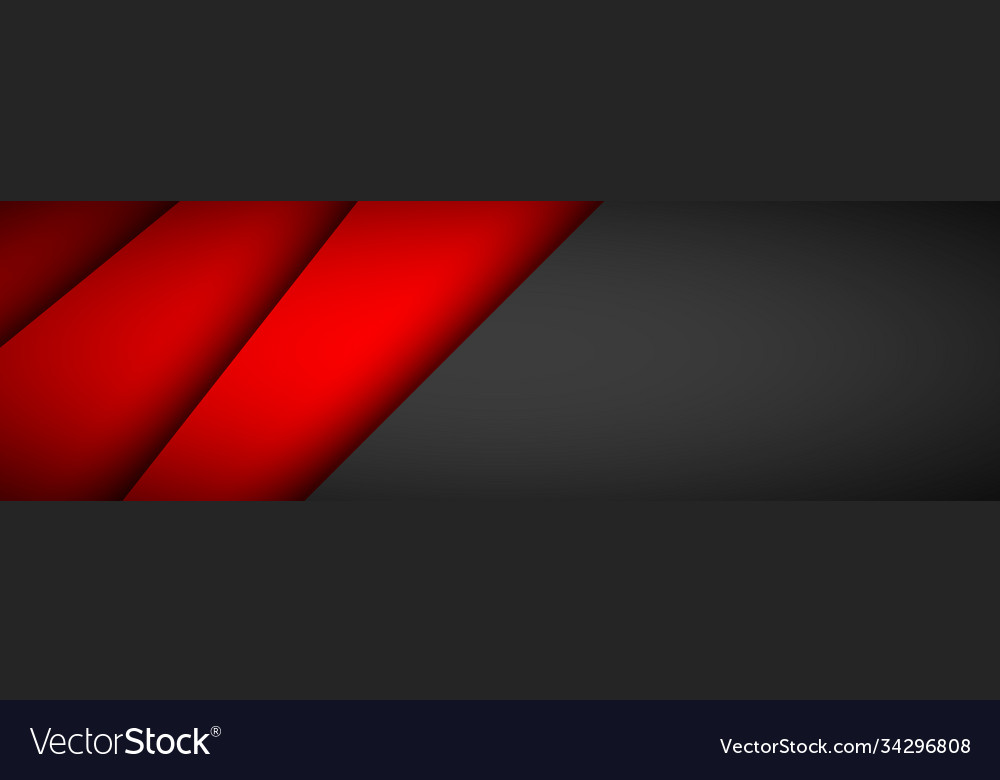 Red overlap paper layers header vector image Red overlap paper layers header
