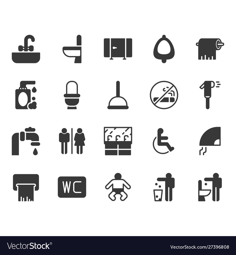 Restroom icon set