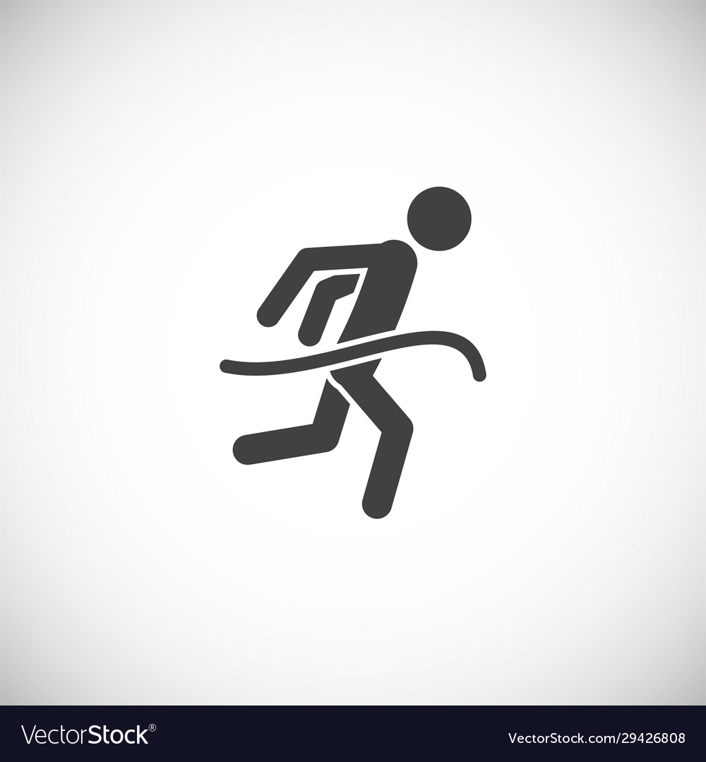 Running related icon on background for graphic vector image Running related icon on background for graphic