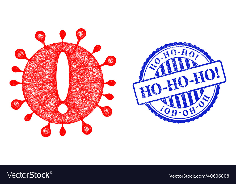 Scratched ho-ho-ho stamp and network virus