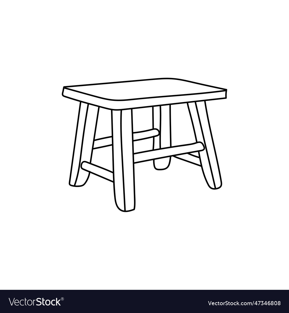 Seat furniture interior line art style design Vector Image