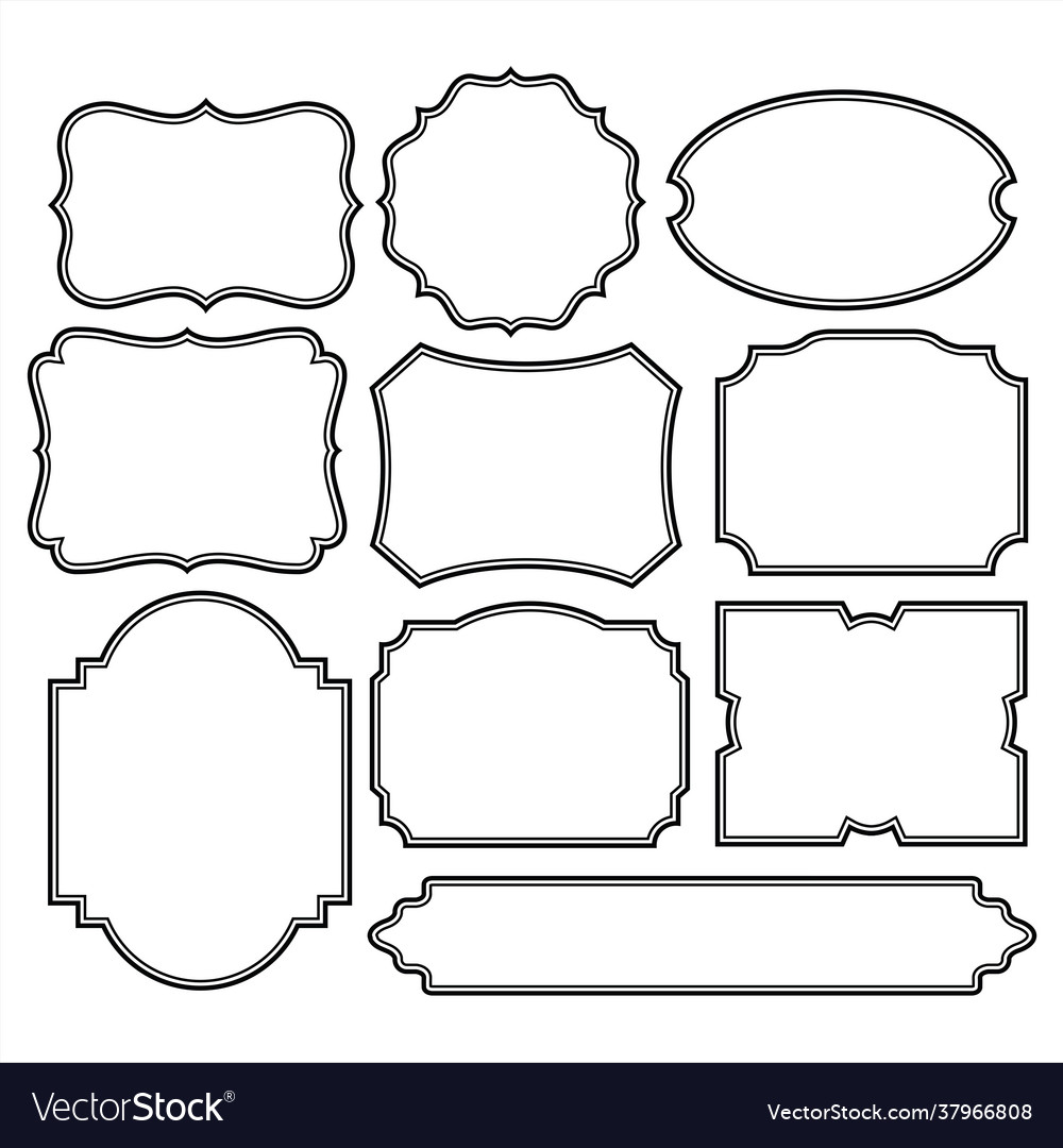 Vintage frames set restaurant bar food bundle re Vector Image